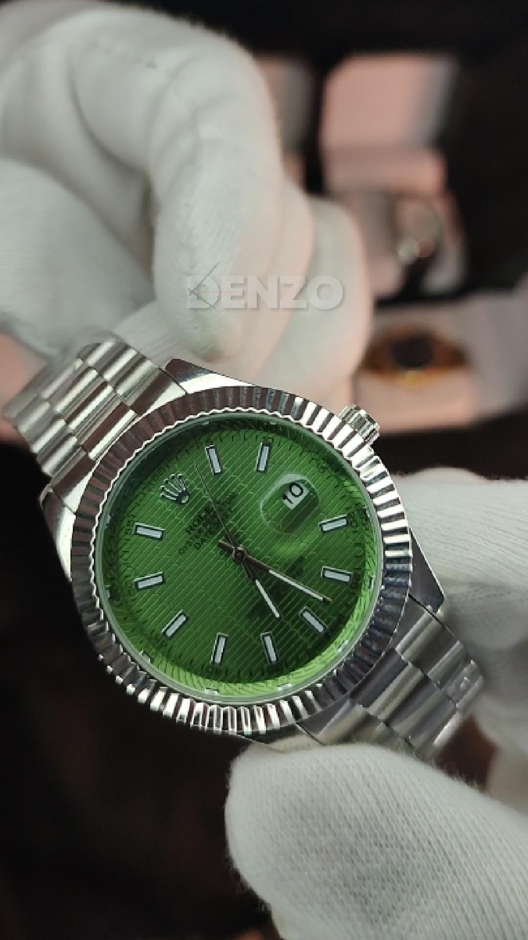 Rolex Oyster Perpetual Green Watch - Denzo Watches