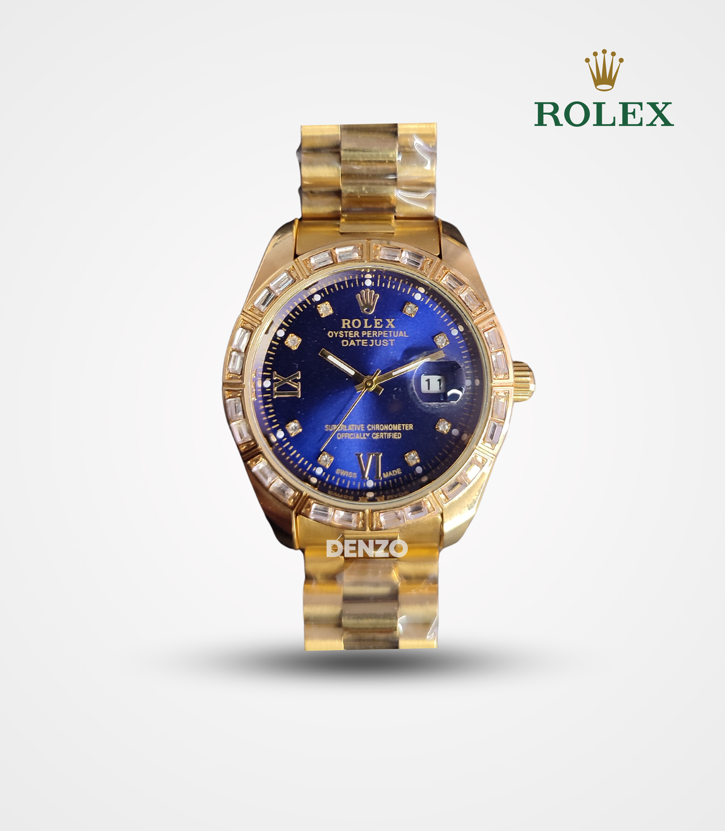 Rolex Oyster Premium Blue Watch - Denzo Watches