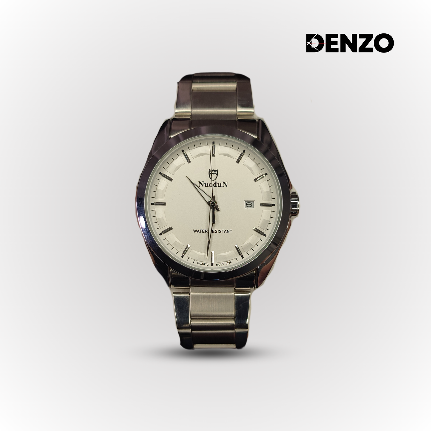 Classic Business Silver White Premium Quality Watch - Denzo