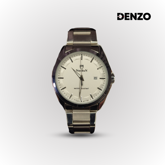 Classic Business Silver White Premium Quality Watch - Denzo