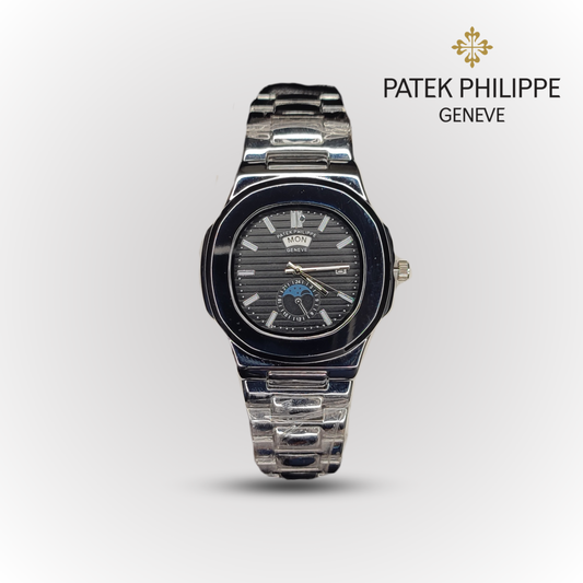 Black Dial Patek Philippe Premium Branded Watch with Box - Denzo