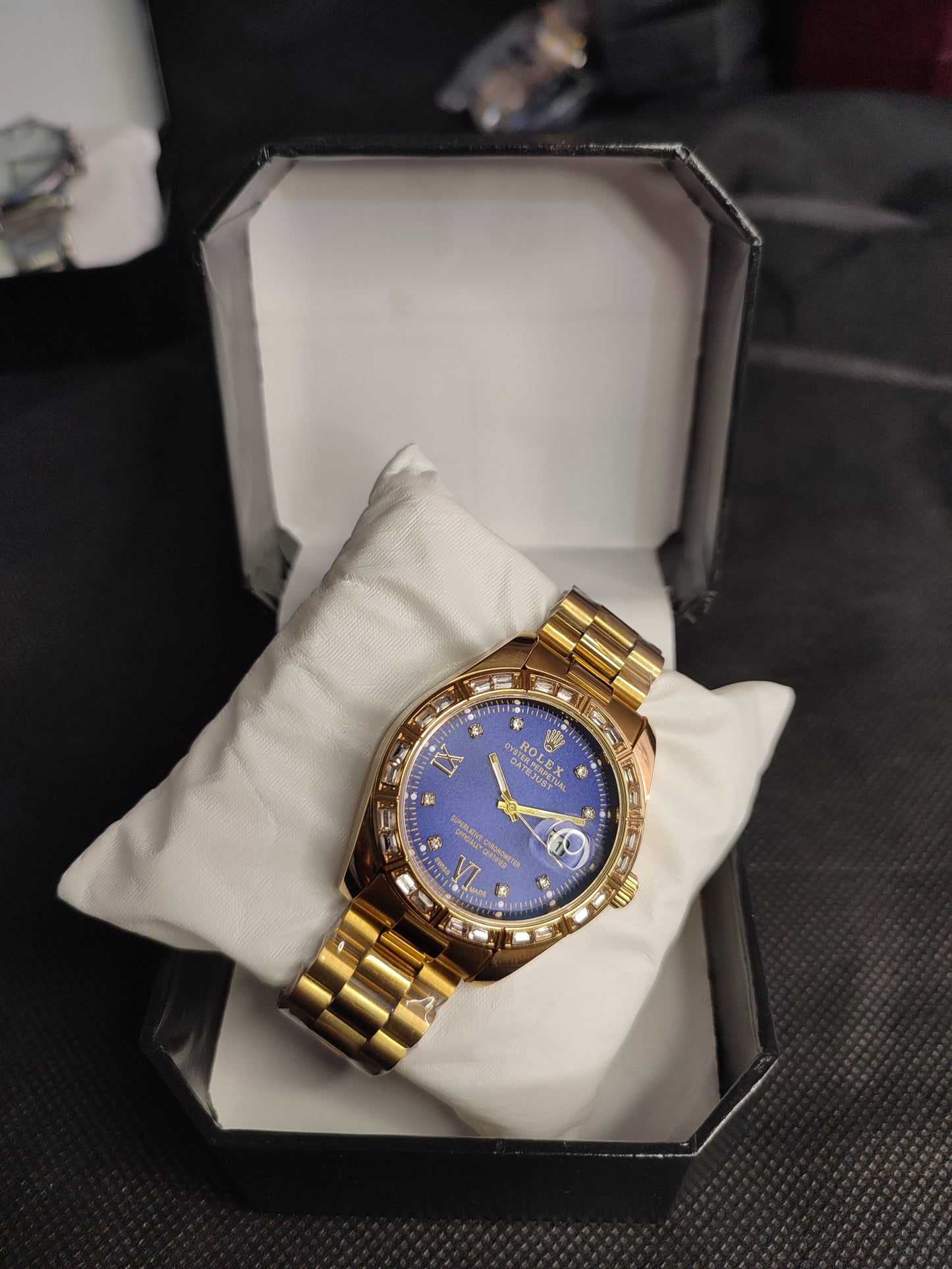 Rolex Oyster Premium Blue Watch - Denzo Watches