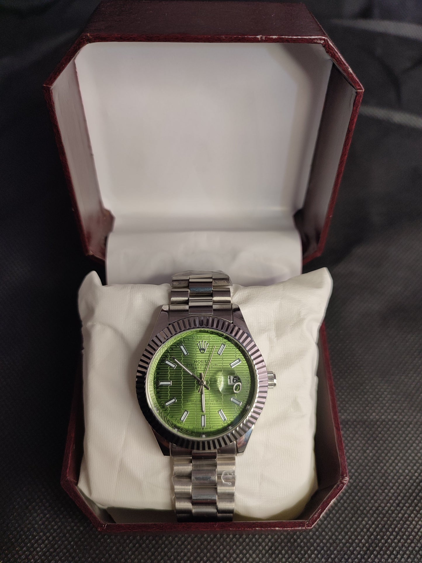 Rolex Oyster Perpetual Green Watch - Denzo Watches