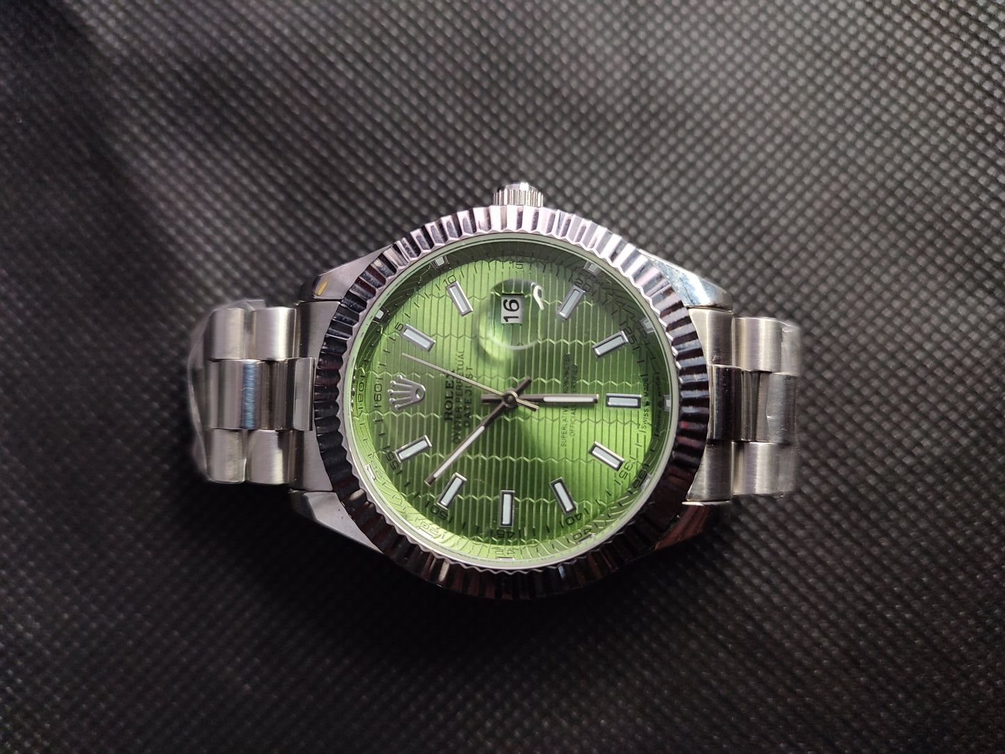 Rolex Oyster Perpetual Green Watch - Denzo Watches